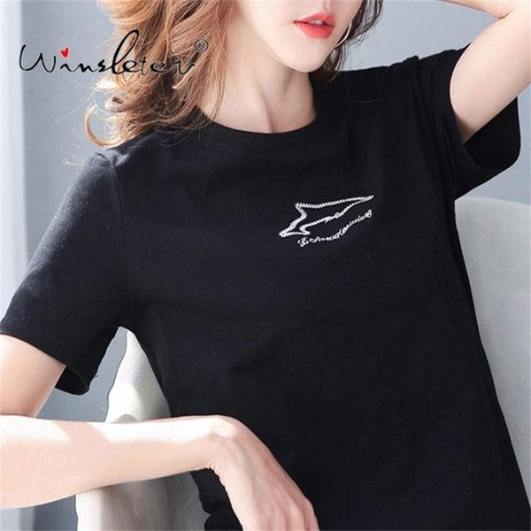 summer white t-shirt women dolphin embroidery loose tee cotton casual short sleeve minimalist ropa mujer t01309b 210421, Black;gray
summer white t-shirt women dolphin embroidery loose tee cotton casual short sleeve minimalist ropa mujer t01309b 210421, Black;gray