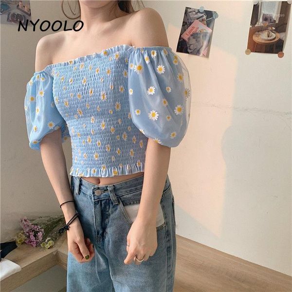 women's blouses & shirts nyoolo 2021 summer slash neck daisy mesh slim short sleeve shirt women clothing high street blouse female, White
women's blouses & shirts nyoolo 2021 summer slash neck daisy mesh slim short sleeve shirt women clothing high street blouse female, White