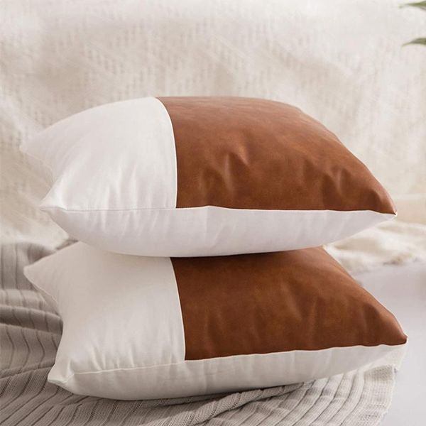 cushion/decorative pillow pu leather cushion cover stitching pillowcase covers 45*45 decorative sofa cushions luxury for living room
cushion/decorative pillow pu leather cushion cover stitching pillowcase covers 45*45 decorative sofa cushions luxury for living room
