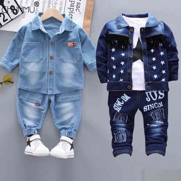 autumn children baby boys clothes fashion denim jacket pants 3pcs/sets infant kids casual clothing winter toddler tracksuits 210508, White
autumn children baby boys clothes fashion denim jacket pants 3pcs/sets infant kids casual clothing winter toddler tracksuits 210508, White