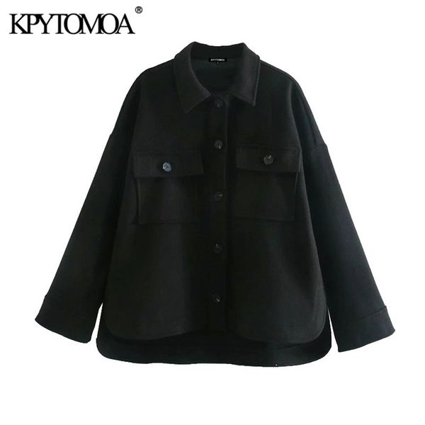 women fashion with pockets oversized woolen jacket coat vintage long sleeve button-up female outerwear chic 210420, Black;brown
women fashion with pockets oversized woolen jacket coat vintage long sleeve button-up female outerwear chic 210420, Black;brown