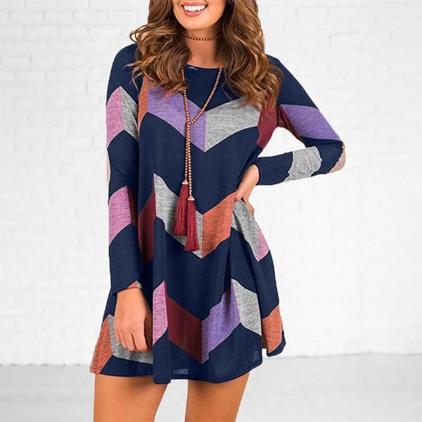 casual dresses geometric long sleeve o-neck dress autumn winter hight waist a-line, Black;gray
casual dresses geometric long sleeve o-neck dress autumn winter hight waist a-line, Black;gray