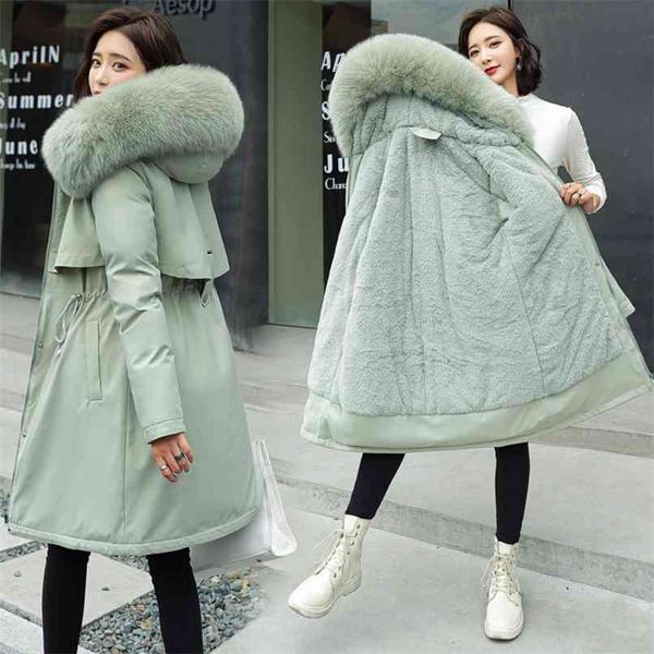 cotton liner parker parka fashion adjustable waist fur collar winter jacket women medium long hooded coat 210913, Black
cotton liner parker parka fashion adjustable waist fur collar winter jacket women medium long hooded coat 210913, Black