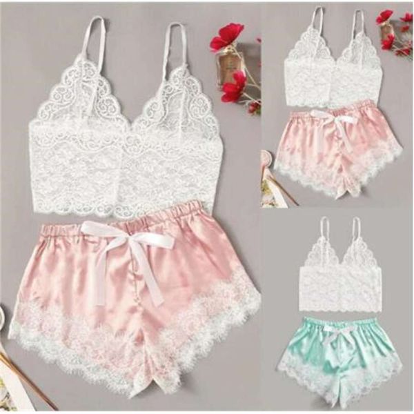 neck solid sleepwear v summer women pajamas silk pijamas lace short pants lingerie hollowed underwear nightdress set gga3489-2, Red;black
neck solid sleepwear v summer women pajamas silk pijamas lace short pants lingerie hollowed underwear nightdress set gga3489-2, Red;black