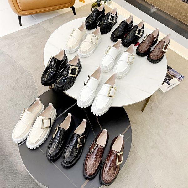 women casual shoes exquisite leather rhinestone buckle thick soled slip on height increasing platform sneakers fashion designer ladies loafe, Black
women casual shoes exquisite leather rhinestone buckle thick soled slip on height increasing platform sneakers fashion designer ladies loafe, Black
