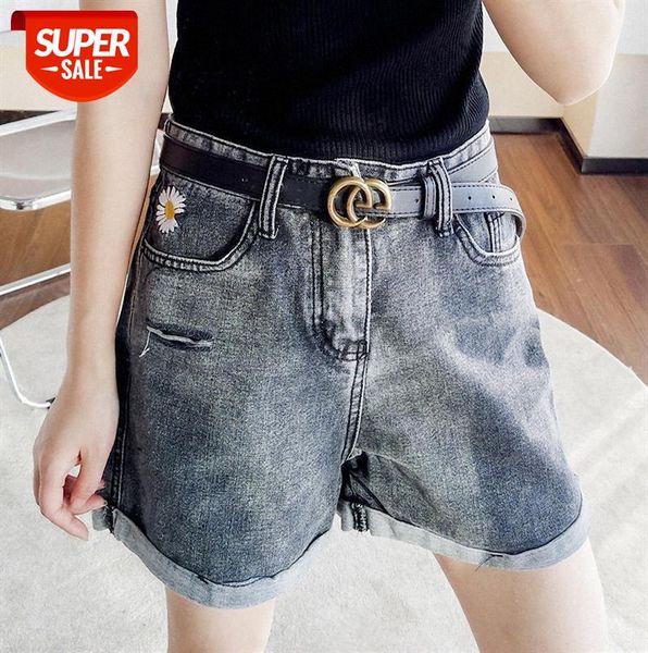 010249 retro hong kong style high waist denim shorts daisy embroidery loose, and thin, wide-legged trousers #wp6o, Black;gray
010249 retro hong kong style high waist denim shorts daisy embroidery loose, and thin, wide-legged trousers #wp6o, Black;gray