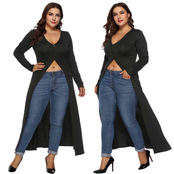 women's plus size large autumn and winter long sleeve irregular open navel split dovetail skirt deep v floor length 11008
women's plus size large autumn and winter long sleeve irregular open navel split dovetail skirt deep v floor length 11008