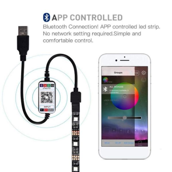 strips usb led strip rgb 0.5/5m bluetooth wifi app control / 3key controller flexible light tv background white/black pcb
strips usb led strip rgb 0.5/5m bluetooth wifi app control / 3key controller flexible light tv background white/black pcb