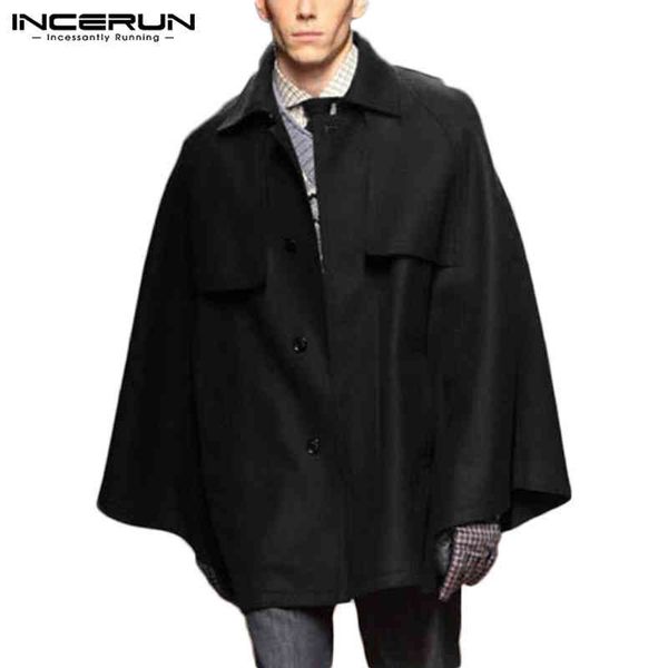 incerun - men's single breasted raincoat, street cloth, et, cloak, loose, solid, autumn, 2021, Tan;black
incerun - men's single breasted raincoat, street cloth, et, cloak, loose, solid, autumn, 2021, Tan;black