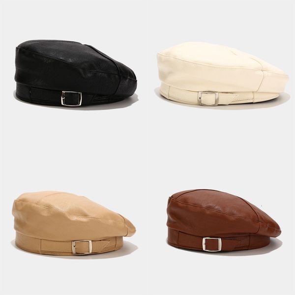 fashion new belt buckle beret female autumn winter pu leather pumpkin net red versatile artist hat, Blue;gray
fashion new belt buckle beret female autumn winter pu leather pumpkin net red versatile artist hat, Blue;gray