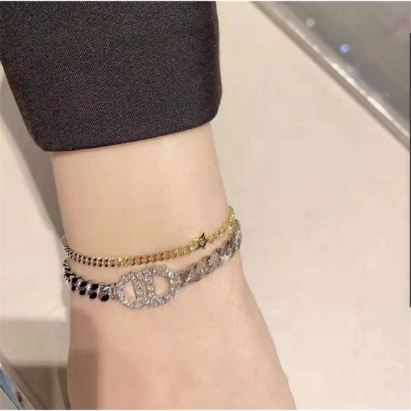 2021 new designer family size double chain letter set zircon temperament five pointed star multi element fashion bracelet, Silver
2021 new designer family size double chain letter set zircon temperament five pointed star multi element fashion bracelet, Silver