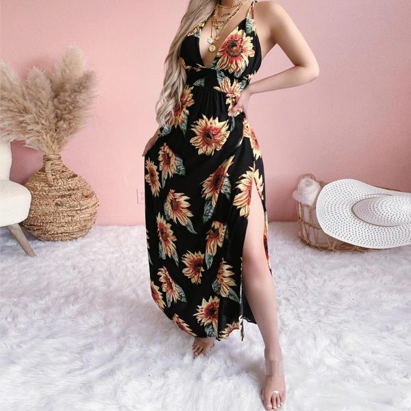 casual dresses long dress women summer bohemian v neck party backless beach floral maxi sundress robe longue, Black;gray
casual dresses long dress women summer bohemian v neck party backless beach floral maxi sundress robe longue, Black;gray