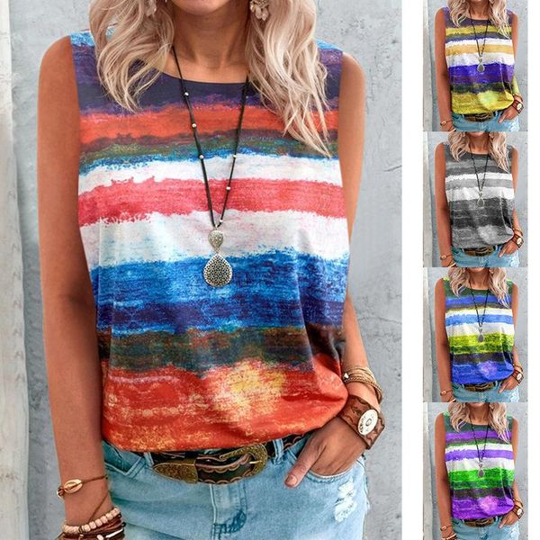 women's t-shirt s-5xl women casual o-neck sleeveless stripe tank summer lady loose print fashion streetwear oversize femme pyllover, White
women's t-shirt s-5xl women casual o-neck sleeveless stripe tank summer lady loose print fashion streetwear oversize femme pyllover, White