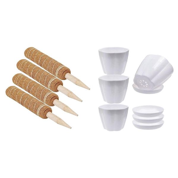 other garden supplies 4pcs coir moss totem pole stick & 15 pcs 4.3inch white plastic flower plant pots seedlings nursery pot
other garden supplies 4pcs coir moss totem pole stick & 15 pcs 4.3inch white plastic flower plant pots seedlings nursery pot