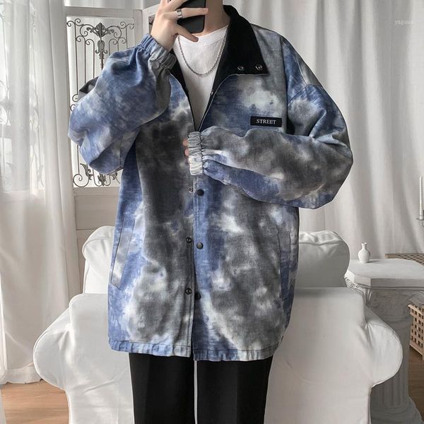 spring double-sided jacket male korean style trendy tie-dye couple plus size clothing men's jackets, Black;brown
spring double-sided jacket male korean style trendy tie-dye couple plus size clothing men's jackets, Black;brown