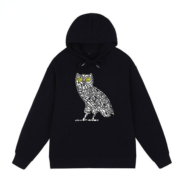 owl smiling face ovo sweater album certified love boy duck clb spoof hoodie, Black
owl smiling face ovo sweater album certified love boy duck clb spoof hoodie, Black