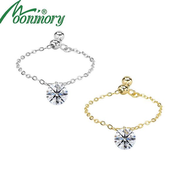 cluster rings moonmory real 925 sterling silver clear zircon chain ring for women wedding romantic jewelry adjustable ball christmas, Golden;silver
cluster rings moonmory real 925 sterling silver clear zircon chain ring for women wedding romantic jewelry adjustable ball christmas, Golden;silver