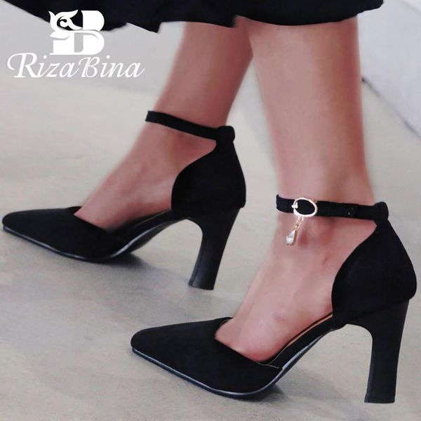dress shoes rizabina women party wedding sandals office ladies summer thin high heels buckle footwear size 32-43, Black
dress shoes rizabina women party wedding sandals office ladies summer thin high heels buckle footwear size 32-43, Black