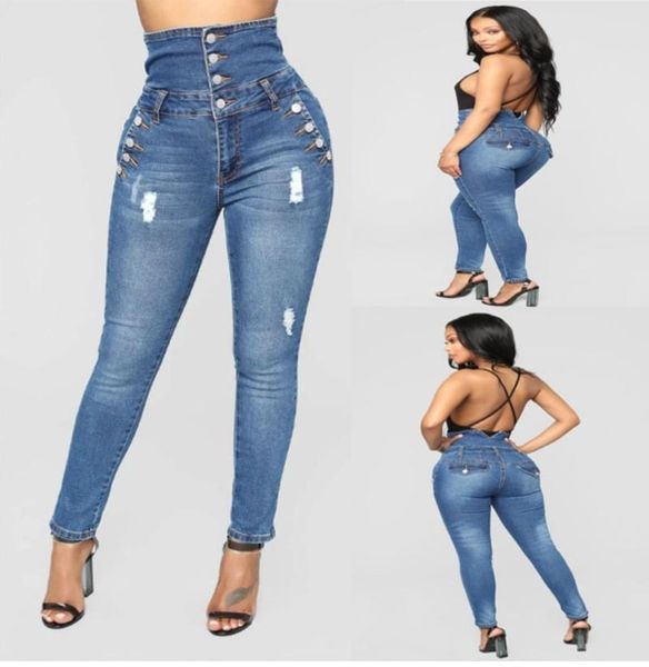 women's jeans high waist ripped woman stretch denim pants female torn trousers pencil skinny ladies, Blue
women's jeans high waist ripped woman stretch denim pants female torn trousers pencil skinny ladies, Blue