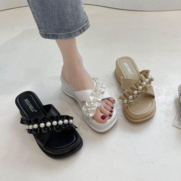 slippers shoes woman's on a wedge cross-tied luxury slides low platform string bead 2021 designer summer soft basic rome casual, Black
slippers shoes woman's on a wedge cross-tied luxury slides low platform string bead 2021 designer summer soft basic rome casual, Black
