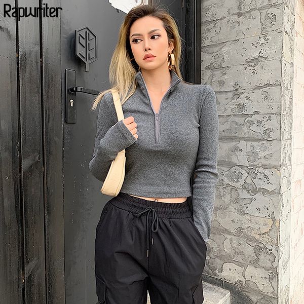 rapwriter casual solid middle zipper knitted ribbed turtleneck t-shirt girl 2021 autumn long sleeve hole stretch crop tee shirt, White
rapwriter casual solid middle zipper knitted ribbed turtleneck t-shirt girl 2021 autumn long sleeve hole stretch crop tee shirt, White
