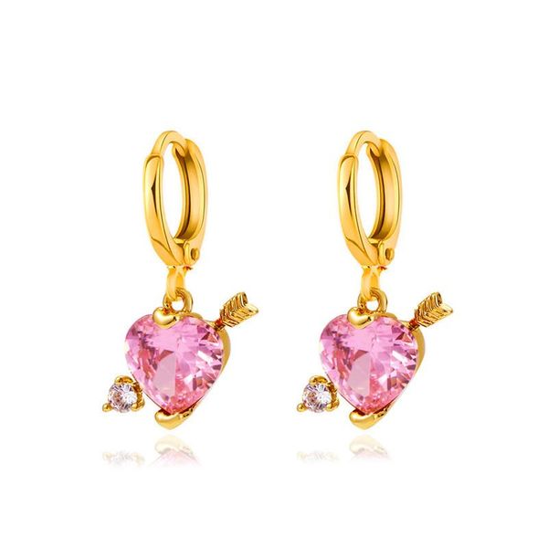 crystal arrow pierced heart earring charm copper lovers gift gold ear buckle european valentine's day party dress earrings jewelry acce, Golden
crystal arrow pierced heart earring charm copper lovers gift gold ear buckle european valentine's day party dress earrings jewelry acce, Golden
