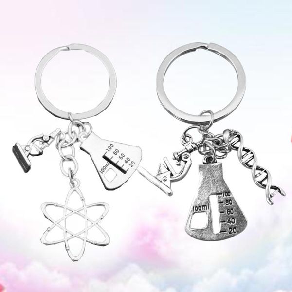 keychains 2 pcs dna mlecular keychain microscope decorative hanging keyring measuring cup key holder graduation gift for teacher, Silver
keychains 2 pcs dna mlecular keychain microscope decorative hanging keyring measuring cup key holder graduation gift for teacher, Silver