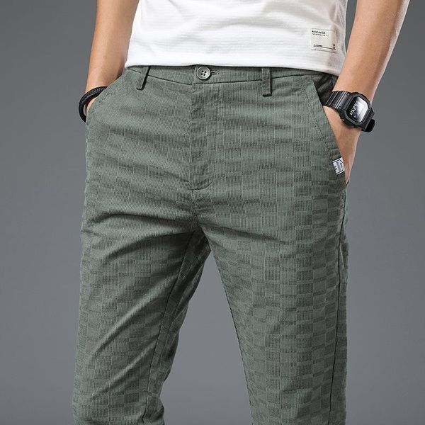 men's pants thin summer plaid men clothing stretch slim dress trousers for male korea style fashion 2021 green black
men's pants thin summer plaid men clothing stretch slim dress trousers for male korea style fashion 2021 green black