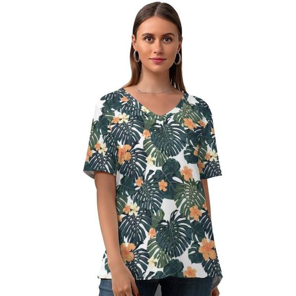 women's t-shirt leaves woman funny street style t shirt v neck printed short sleeve tee large, White
women's t-shirt leaves woman funny street style t shirt v neck printed short sleeve tee large, White