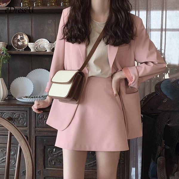 2pcs blazer jacket skirt womens tracksuits office pink suits korean two piece single breasted business outwear zx 6, Gray
2pcs blazer jacket skirt womens tracksuits office pink suits korean two piece single breasted business outwear zx 6, Gray