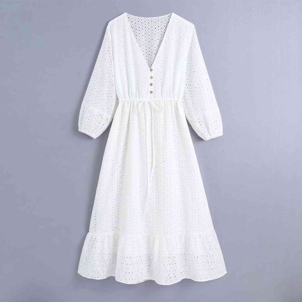women dress with cutwork embroidery puff sleeves v-neck fashion elegant chic lady midi woman dresses 210420, Black;gray
women dress with cutwork embroidery puff sleeves v-neck fashion elegant chic lady midi woman dresses 210420, Black;gray