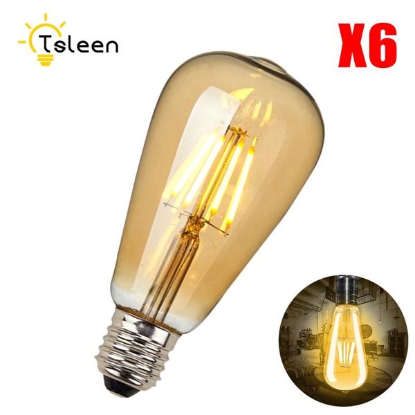 bulbs 6pcs 220v vintage edison dimmer light e27 led st64 warm white 16w lamp dimmable retro for home decoration
bulbs 6pcs 220v vintage edison dimmer light e27 led st64 warm white 16w lamp dimmable retro for home decoration