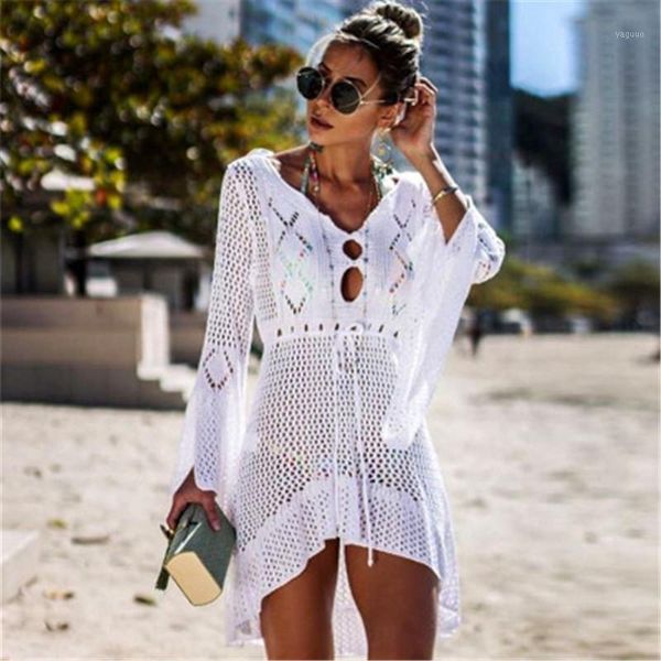 summer swimsuit cover up see-through beach dress women cover-up bathing suit knitting swimwear women's, White;black
summer swimsuit cover up see-through beach dress women cover-up bathing suit knitting swimwear women's, White;black
