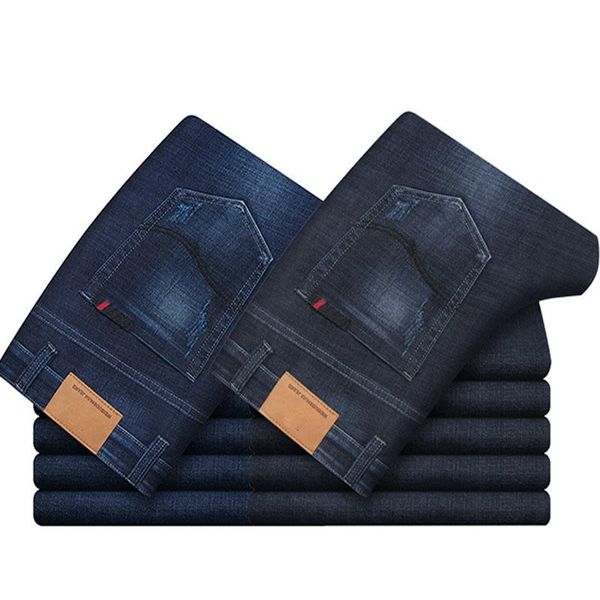 men's jeans brand fall/winter straight stretch high waist classic fashion large size loose fit clothing, Blue
men's jeans brand fall/winter straight stretch high waist classic fashion large size loose fit clothing, Blue