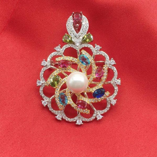 pins, brooches rotary round double layered brooch zircon color pin faux pearl wedding bridal accessories, Gray
pins, brooches rotary round double layered brooch zircon color pin faux pearl wedding bridal accessories, Gray