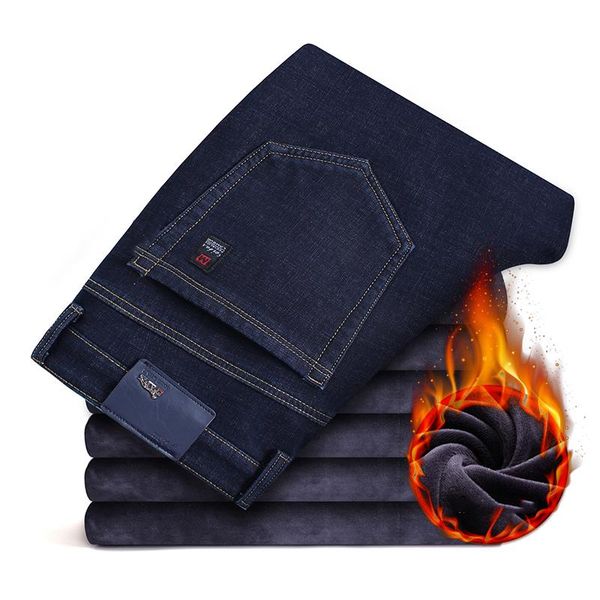 men's jeans winter warm thick business classic style black blue cotton straight denim pants male brand fleece trousers
men's jeans winter warm thick business classic style black blue cotton straight denim pants male brand fleece trousers