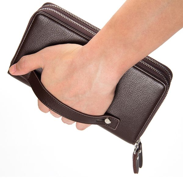baellerry men clutch pu leather large capacity zipper hand strap luxurious business solid purses wallets, Red;black
baellerry men clutch pu leather large capacity zipper hand strap luxurious business solid purses wallets, Red;black