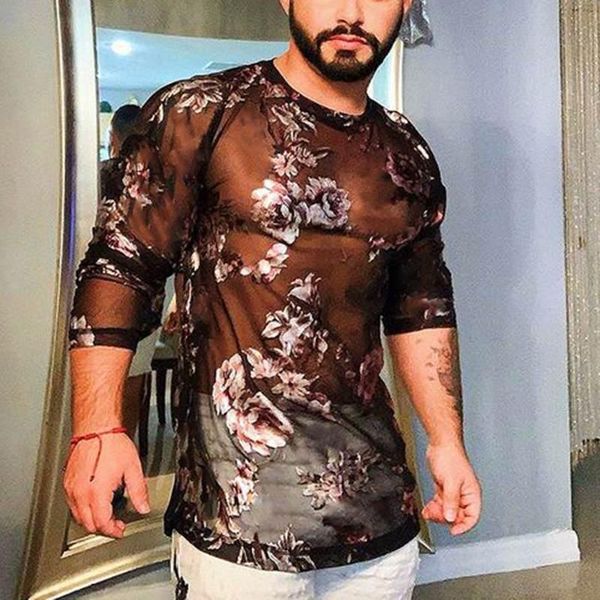 men's t-shirts incerun 2021 comfortable all-match simple camiseta male see-through long-sleeved print bottoming tees s-5xl, White;black 
men's t-shirts incerun 2021 comfortable all-match simple camiseta male see-through long-sleeved print bottoming tees s-5xl, White;black