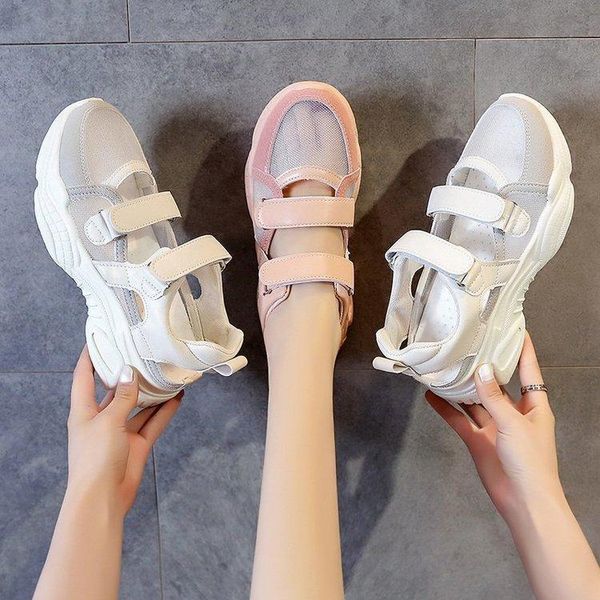 classic baotou sponge cake sole mesh foot t-strap rubber middle heel sport sandals women shoes, Black
classic baotou sponge cake sole mesh foot t-strap rubber middle heel sport sandals women shoes, Black