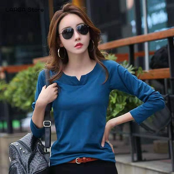 women's t-shirt long sleeve women 2021 small v-neck bottoming shirt korean style slim and thin youth temperament, White
women's t-shirt long sleeve women 2021 small v-neck bottoming shirt korean style slim and thin youth temperament, White