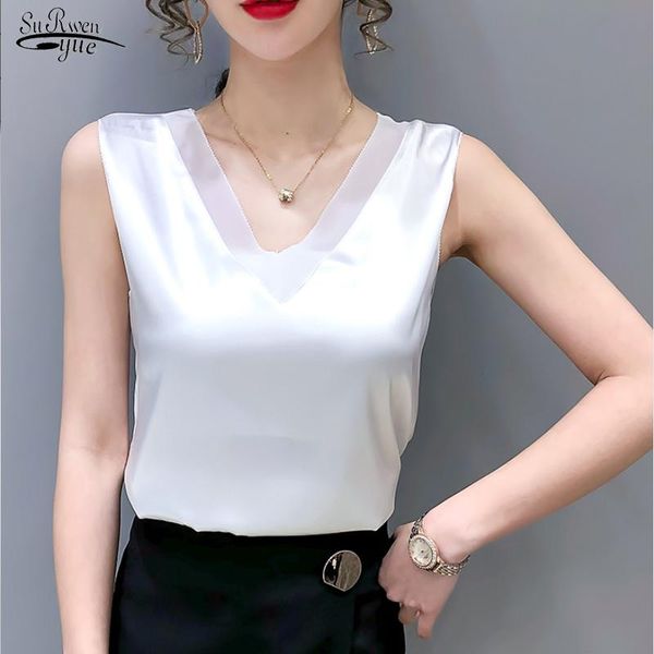 women's blouses & shirts plus size woman v-neck silk solid satin women blouse lace shirt elastic 14340, White
women's blouses & shirts plus size woman v-neck silk solid satin women blouse lace shirt elastic 14340, White