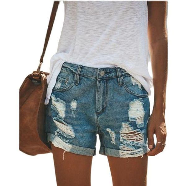 women's jeans 2021 arrival women button high cotton elastic plus size denim ripped straight hole tassel shorts, Blue
women's jeans 2021 arrival women button high cotton elastic plus size denim ripped straight hole tassel shorts, Blue