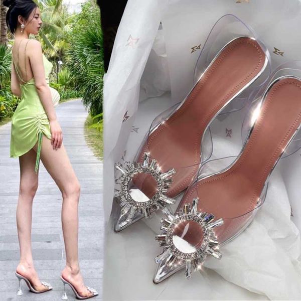 women's shoes 2021 leather toe cap flat transparent crystal fashion sandals stiletto pointed high heels women dress, Black
women's shoes 2021 leather toe cap flat transparent crystal fashion sandals stiletto pointed high heels women dress, Black