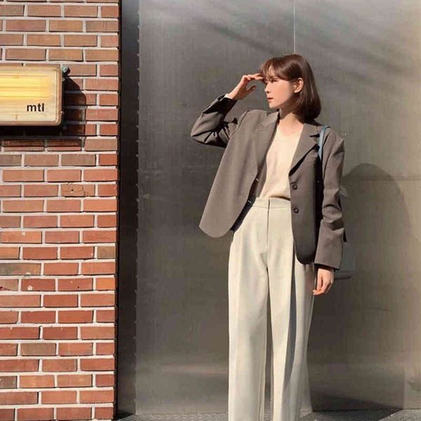women's suits & blazers blazer curto irmã fara primavera manga longa feminino, jaqueta solta chique sólida elegante para outono 5n, White;black
women's suits & blazers blazer curto irmã fara primavera manga longa feminino, jaqueta solta chique sólida elegante para outono 5n, White;black