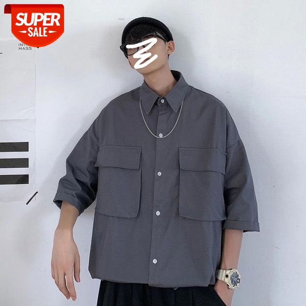 2020 men's solid color short sleeve hawaiian shirt loose fashion trend clothes camisa masculina french cuff shirts size -2xl #y39f, White;black
2020 men's solid color short sleeve hawaiian shirt loose fashion trend clothes camisa masculina french cuff shirts size -2xl #y39f, White;black
