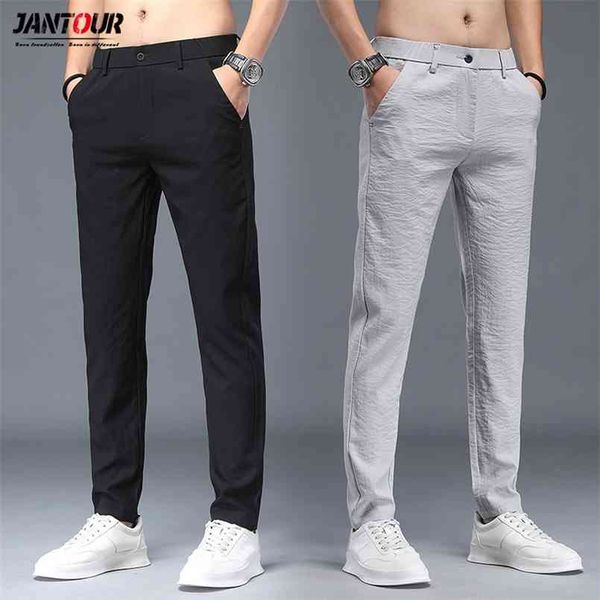jantour spring summer classic men's elastic casual pants mens business dress slim fit jogger stretch long trousers male 210810, Black
jantour spring summer classic men's elastic casual pants mens business dress slim fit jogger stretch long trousers male 210810, Black