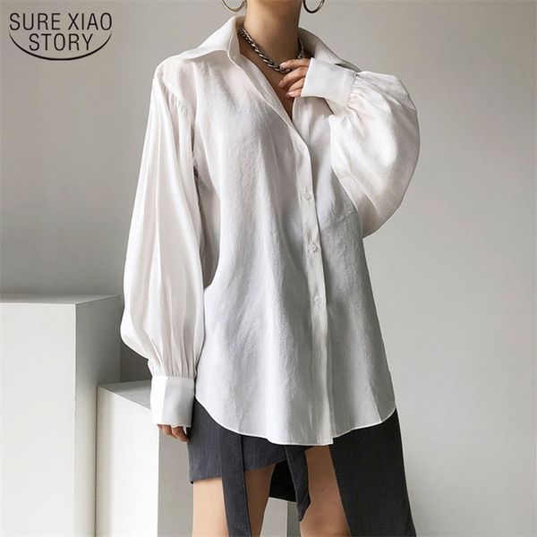 spring white shirts women long sleeve single breasted women's blouse lantern wild fashion female blusas chic 210421
spring white shirts women long sleeve single breasted women's blouse lantern wild fashion female blusas chic 210421