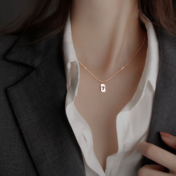 lucky number 7 round necklace brand new female web celebrity sweater collarbone chain snake chain, Silver
lucky number 7 round necklace brand new female web celebrity sweater collarbone chain snake chain, Silver