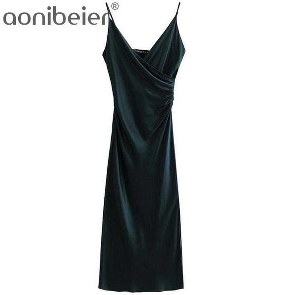 spaghetti strap maxi dress summer sleeveless wrap front v neck long ruched side women ankle length satin 210604, Black;gray
spaghetti strap maxi dress summer sleeveless wrap front v neck long ruched side women ankle length satin 210604, Black;gray