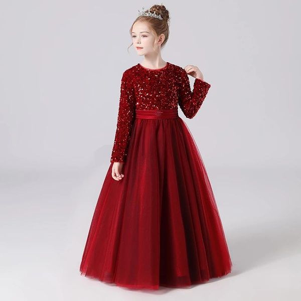 girl's dresses girls formal long sleeves glitter sequins puffy tulle birthday party dress for kids girl black junior bridesmaid, Red;yellow
girl's dresses girls formal long sleeves glitter sequins puffy tulle birthday party dress for kids girl black junior bridesmaid, Red;yellow